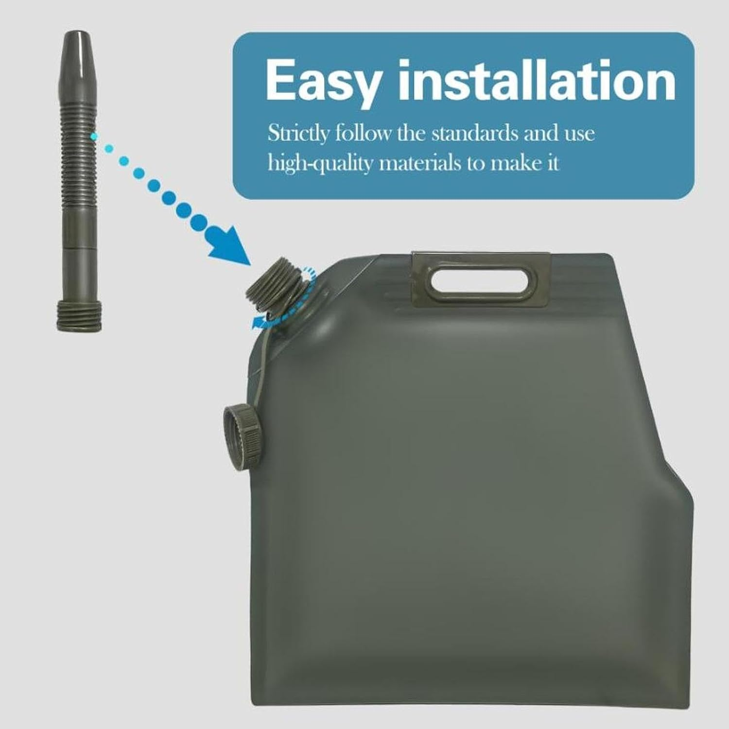 Soft Oil Bag Bladder Sturdy Foldable Convenient Portable Fuel Container with Handle for SUV RV Car Vehicle Motorcycle, 30L image number 6