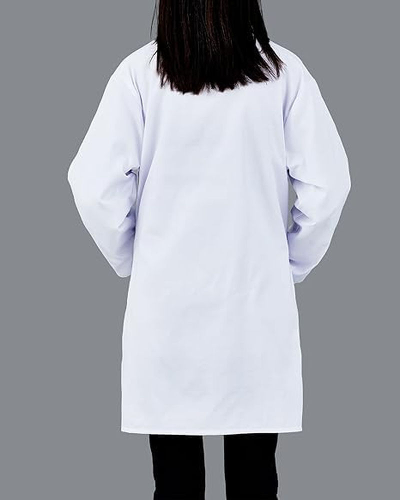 Women'S Doctor Lab Coat - Long Sleeve, Women'S and Men'S Doctor'S White Lab Coat Costume - 3/4 Length Lightweight Lab Coat, Halloween Doctor and Doctor Lab Costume Suitable for 155-170 Cm Ladies image number 3