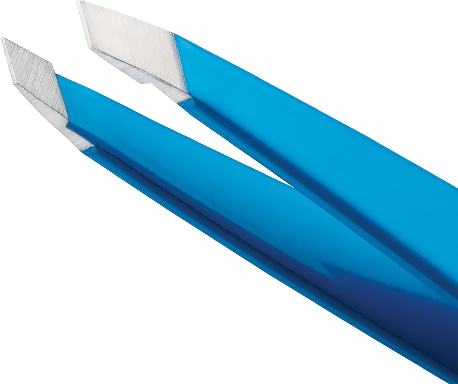 Tweezerman Slant Tweezer, Blue Jewel - Classic Stainless Steel image number 7