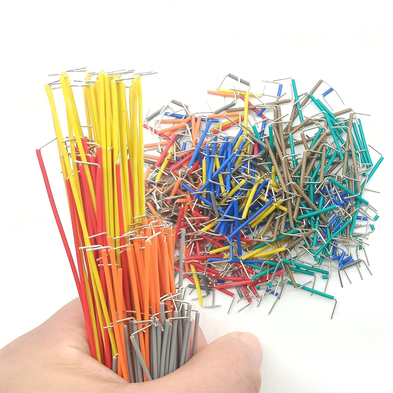 Aikoolwer 840Pcs Breadboard Jumper Wire Kit for Arduin Jumper Wire Cable Assortment U-Shape Solderless Storage Box 14 Vaules 2 Mm/0.08"-125 Mm/4.92" image number 3