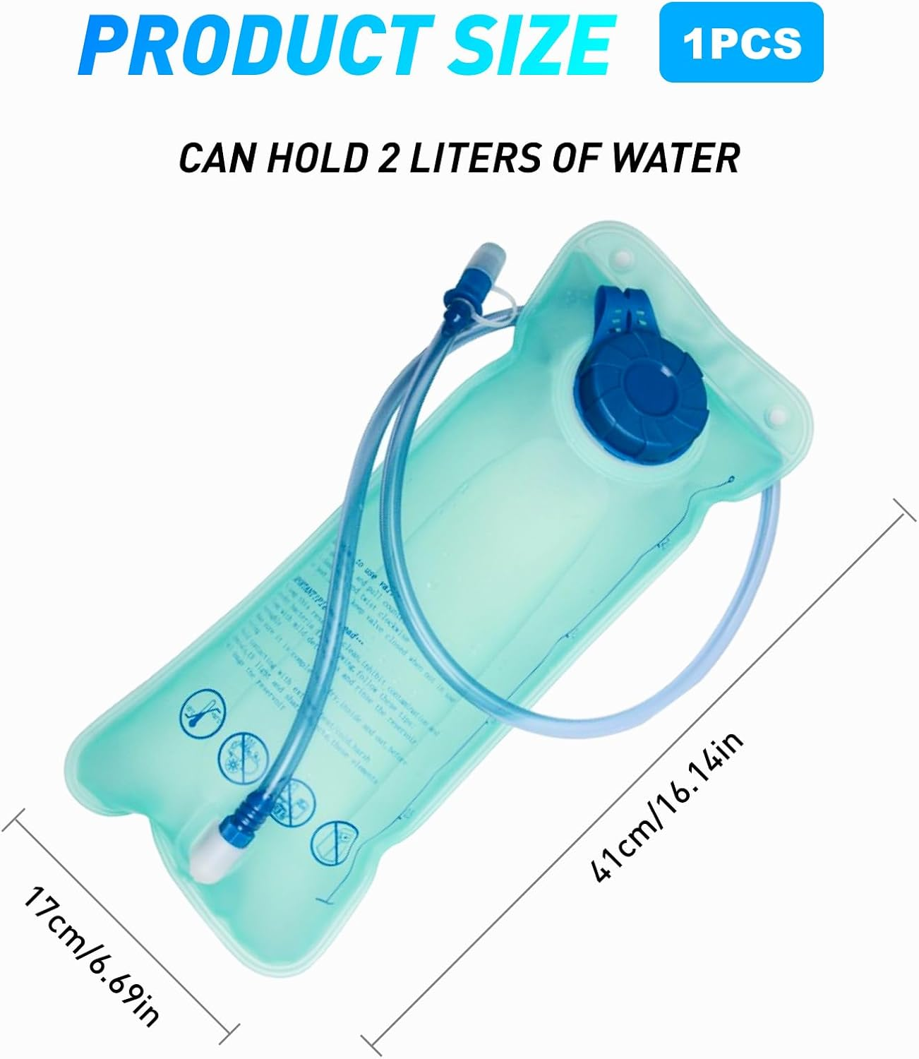 Premium 2 Liter Hydration Bladder, Upgraded Leak-Proof Water Reservoir for Backpack, Bpa-Free Hydration Pack for Outdoor Adventures, Hiking, Running, Climbing & More image number 3