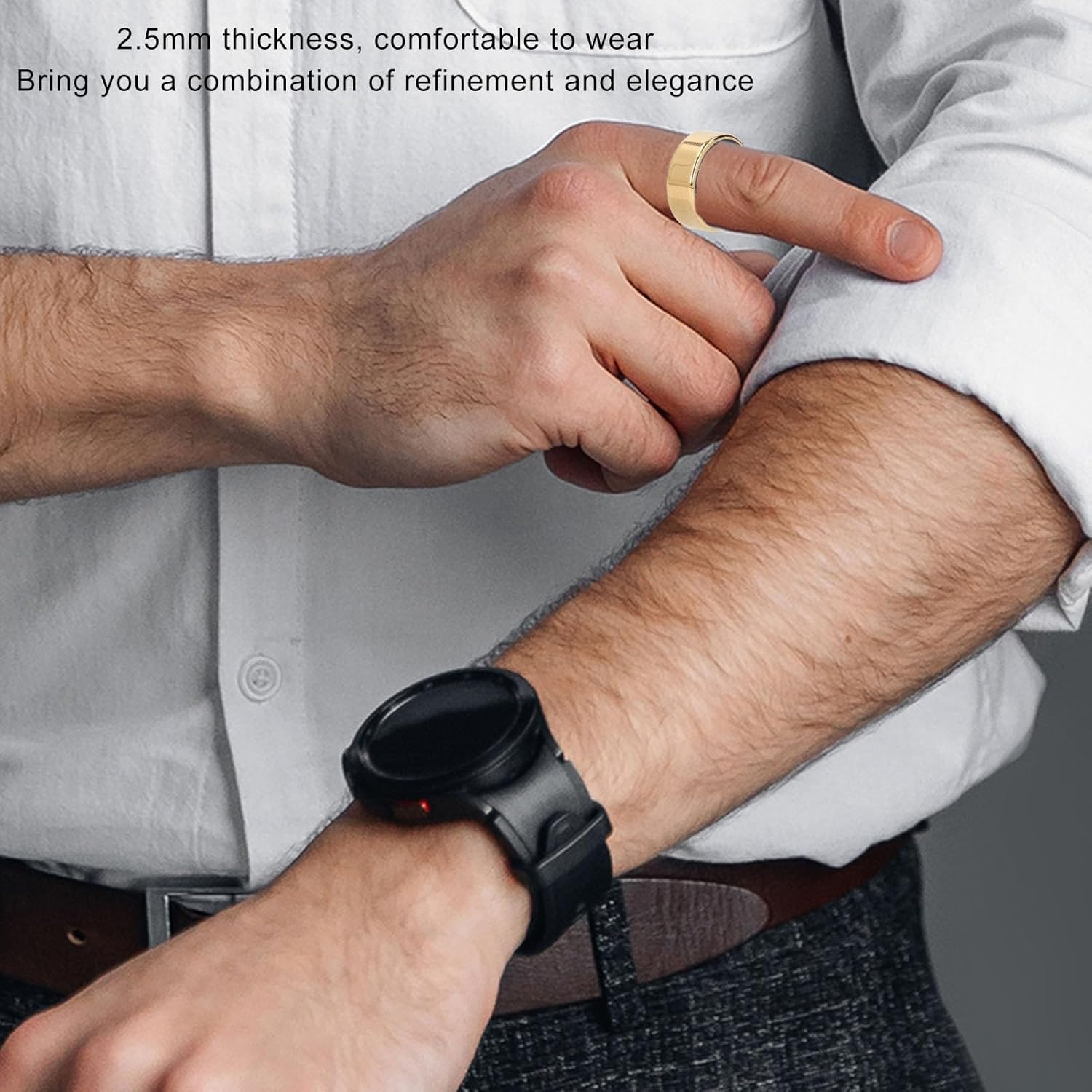 Smart Ring for Women & Men, Fitness Tracker Ring with Remote Care, Step Counter, Calorie Tracking, Sleep Tracker, Anillo Inteligente for Sports (7#)