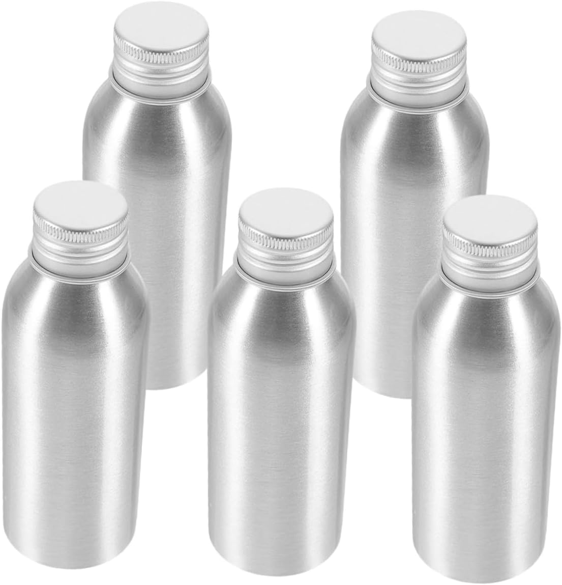 BESTYASH 5Pcs Travel Essential Oil Bottles Aluminum Oil Jars Refillable Dispensers Leakproof Empty Aluminum Bottles for Fragrance image number 1