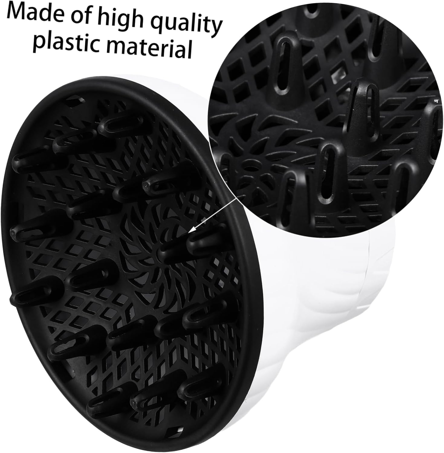 BAZEITFLOW Plastic Hair Diffuser 1-Piece Adjustable Blow Cover for Hair Types Portable and Collapsible Design for Travel and Easy Storage image number 6