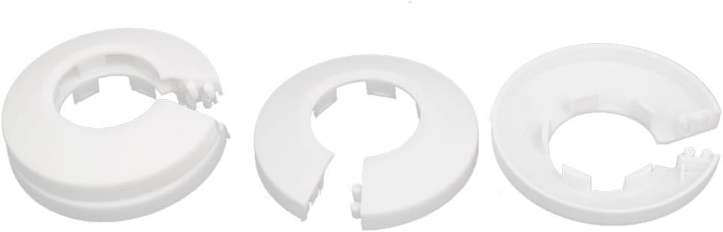Uxcell 25Mm Plastic Wall Flange Radiator Water Pipe Cover White 4Pcs image number 3