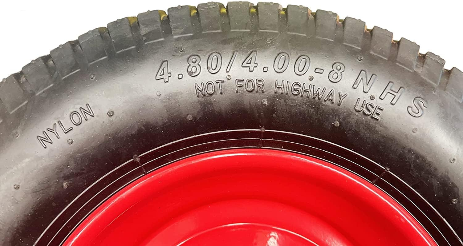 16" 4.8/4.00-8 16MM Bore Size Wheelbarrow Cart Trolley Barrow Tyres, Wear-Resistant and Anti-Slip, for Hand Trolleys/Small Carts image number 3