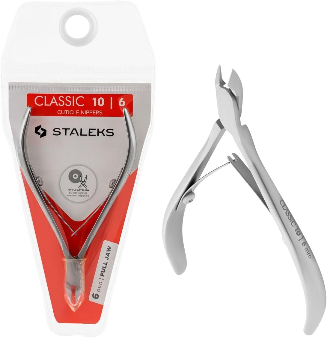 STALEKS PRO by Natury Nails Professional Cuticle Nippers, 6 Mm, Stainless Steel, Classic 10-6 image number 1