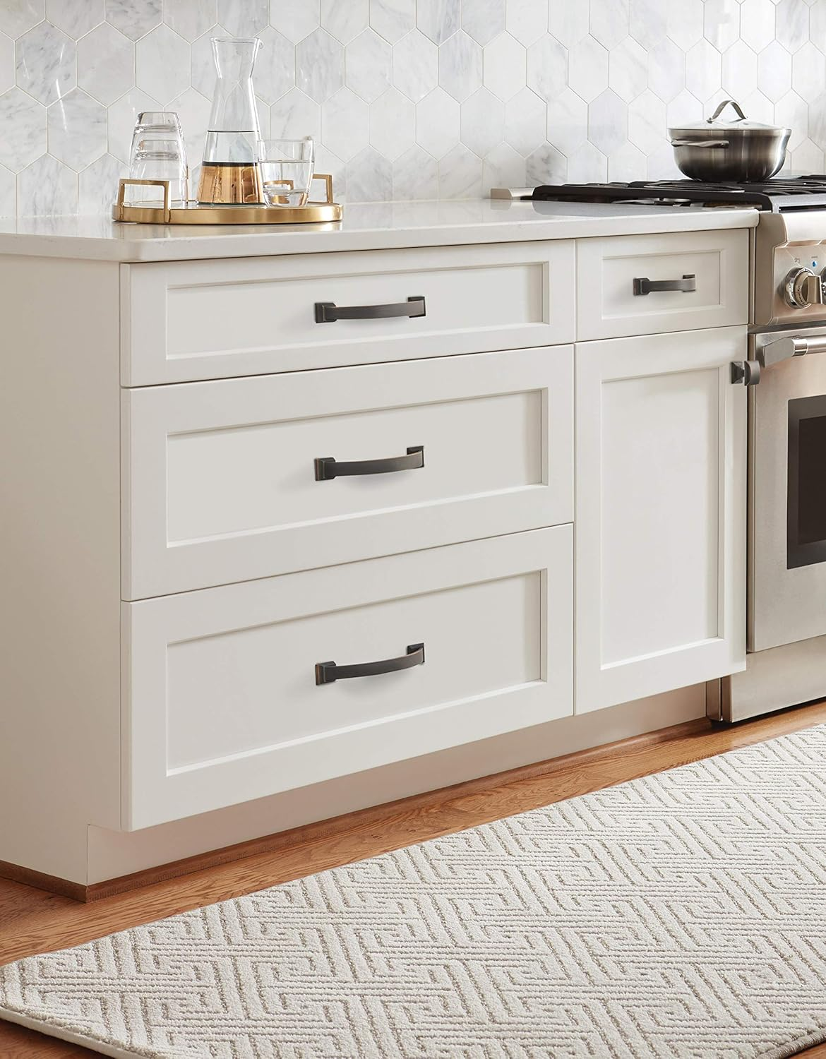 Amerock | Cabinet Pull | Oil Rubbed Bronze | 3 Inch (76 Mm) Center to Center | Candler | 1 Pack | Drawer Pull | Drawer Handle | Cabinet Hardware image number 5