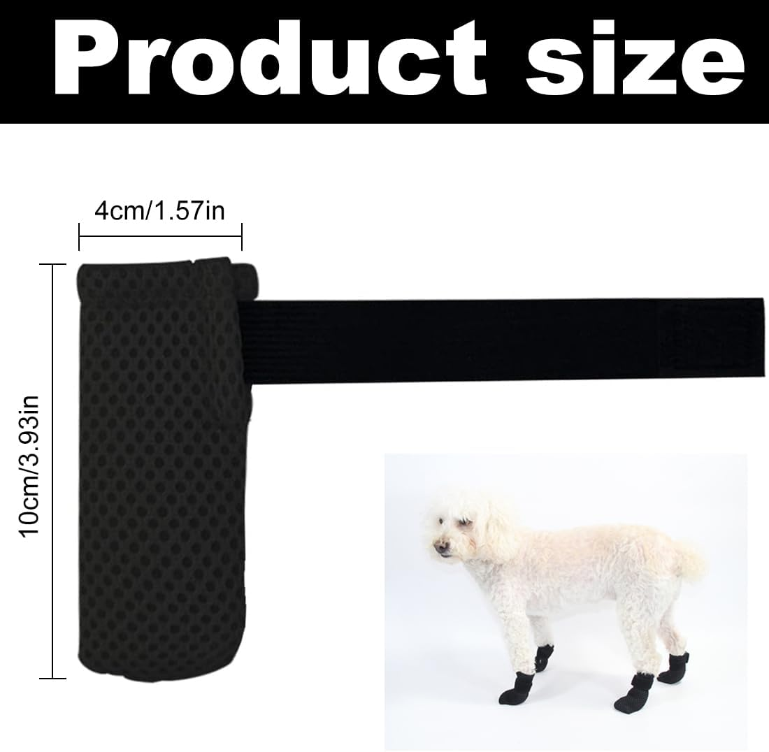 Pack of 4 Dog Shoes, Paw Protection for Dogs, Dog Shoes for Large Dogs, Paw Protection Dog Injury, Dog Shoes, Paw Protection, with Non-Slip Sole, for Small, Medium Dogs image number 2