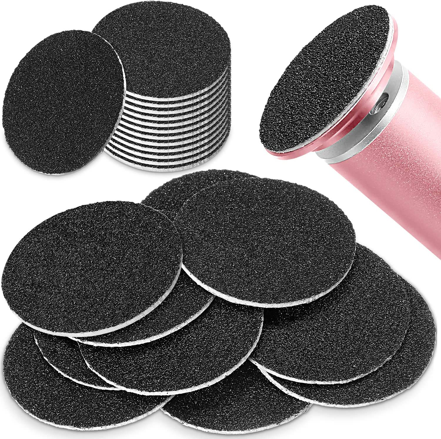 120 Pieces Replacement Sandpaper Discs for Electric Foot File Adjustable Speed Callus Remover Tool Sandpaper Pad Disks Replaceable for Men Women Dead Cracked Hard Skin image number 2