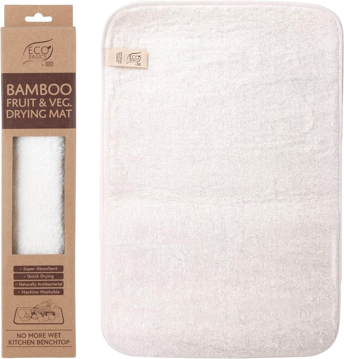 White Magic Eco Basics Bamboo Fruit and Veg Drying Mat
