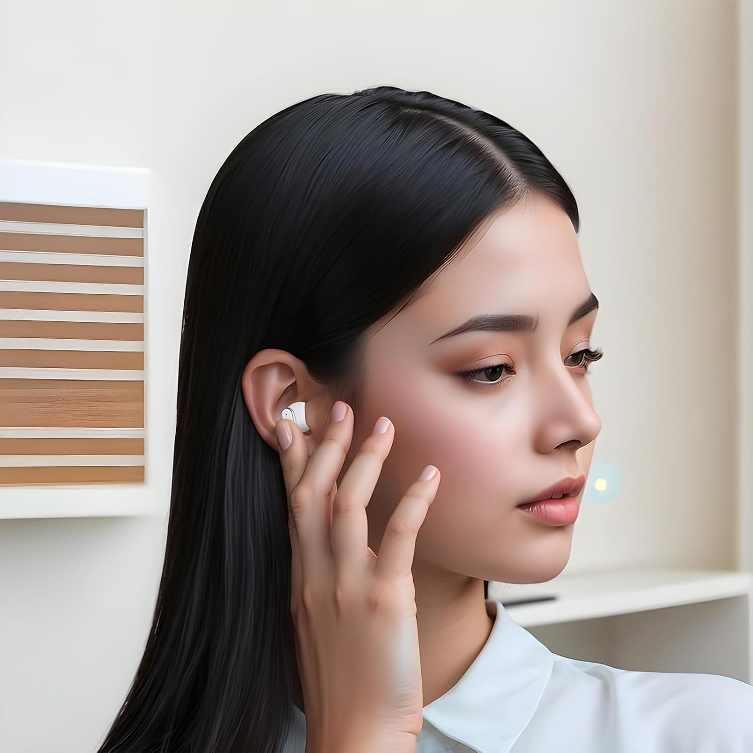 Mlqkpwy Wireless Earphones | Wireless Earbuds Earphones In-Ear Earbuds | Waterproof Noise Cancelling Electronic Accessories Comfortable Sport Headphone for Men Women Outdoor image number 2