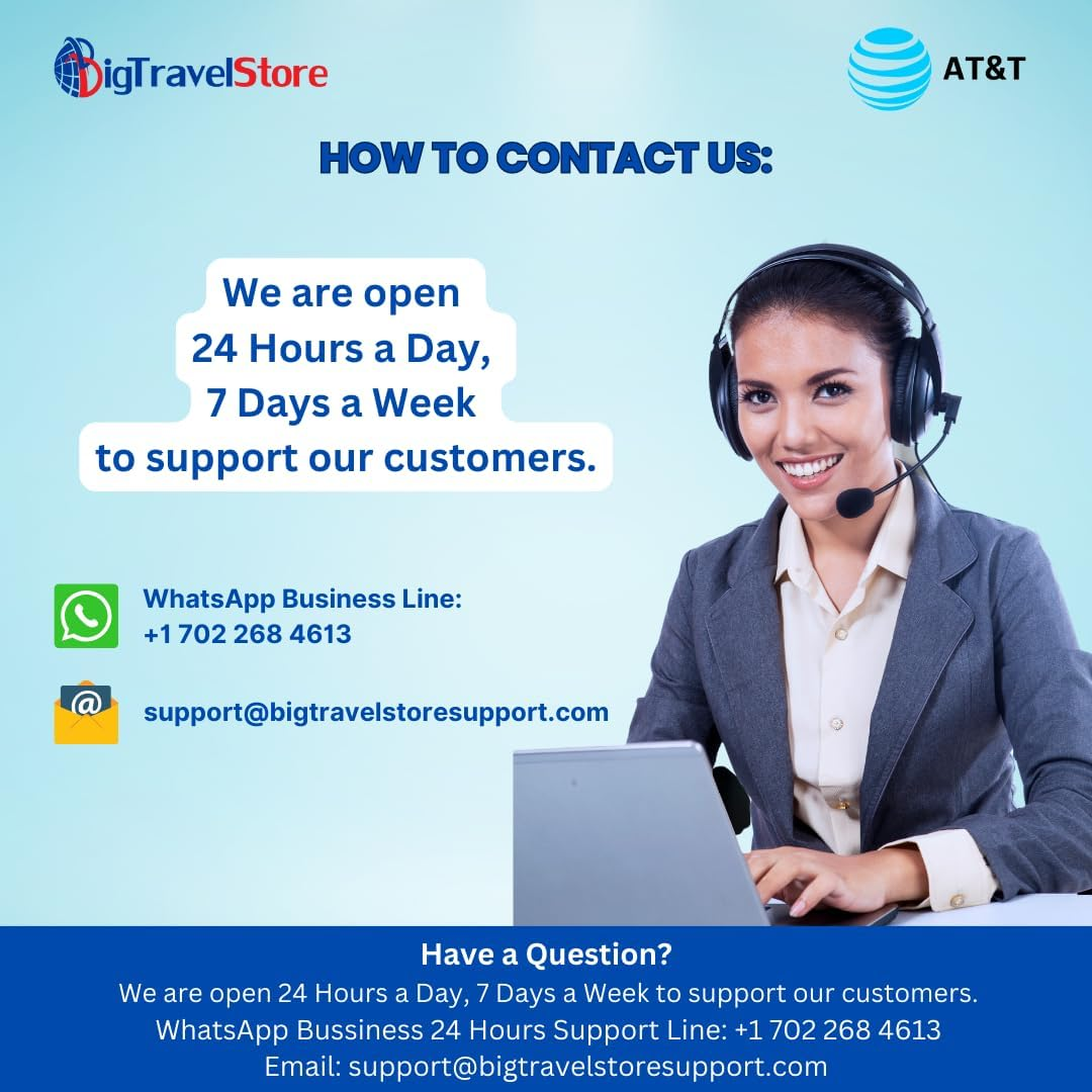 AT&T Brand USA, Canada and Mexico Prepaid Travel SIM Card Unlimited Call/Text and up to 50GB Highspeed Data in USA (Except Alaska) and 25GB Highspeed Data in Canada/Mexico Combined (30 Days) image number 2