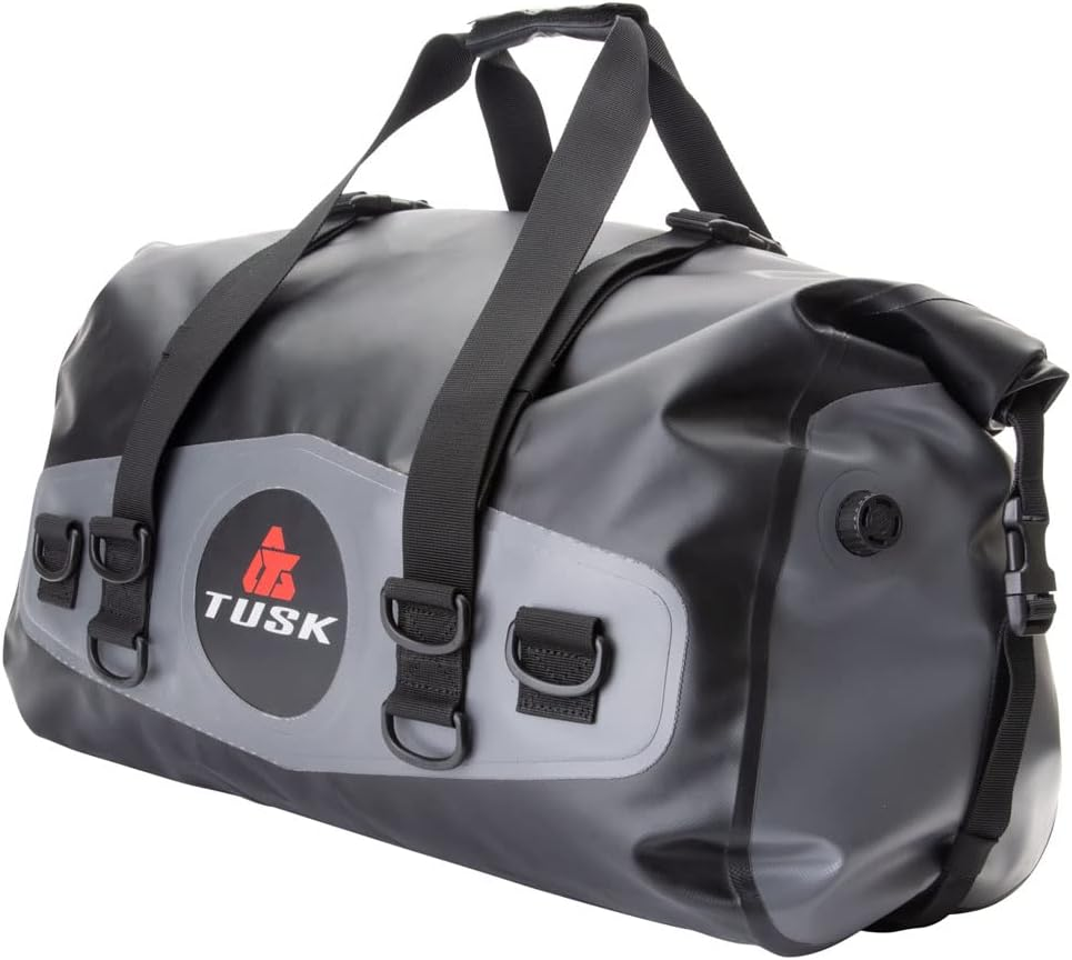 Tusk Dry Duffel Bag Medium (33 Liters) Top Load Black/Grey image number 3