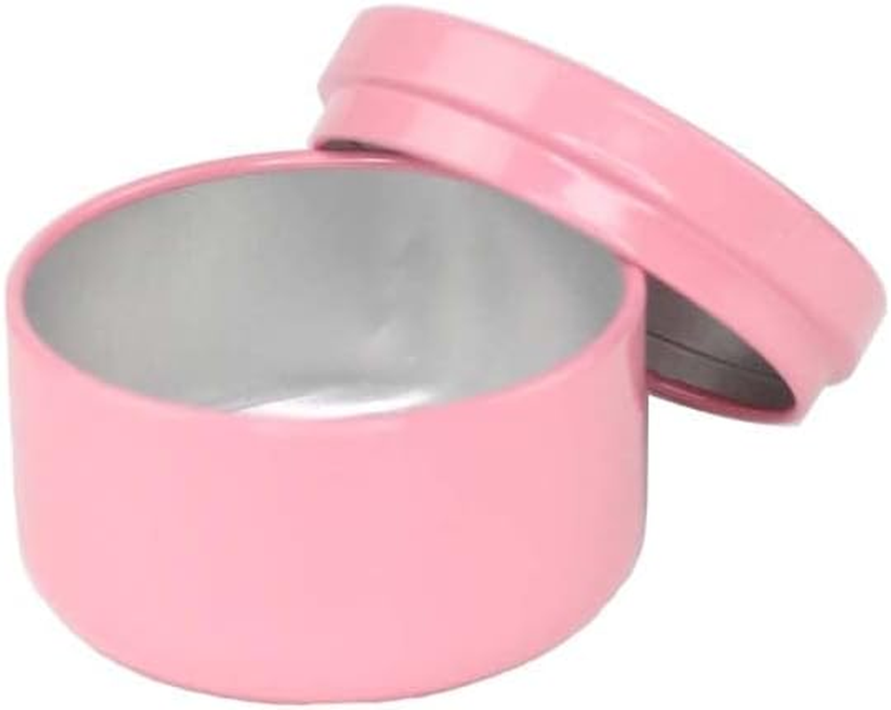 Mnixy 20 Pack 50Ml Pink Aluminum Candle Jars with Sliding Lids, Round, Solid, Snap Closure, High Temp Resistant, Reusable, DIY Candle Making, Crafts, Gift, Tea Candy Storage - Black image number 5