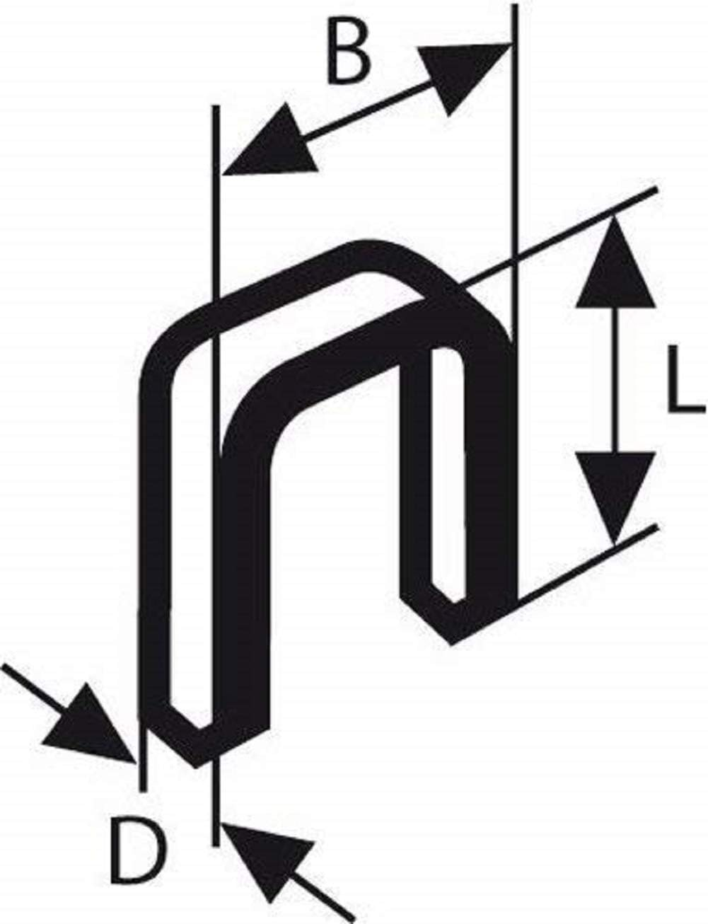 Bosch 1000X Narrow Crown Staples Type 55 (Textiles, Carpet, Acoustic Panels, Lawn Carpet, 6 X 1.08 X 12 Mm, Accessories Tacker, Staple Gun) image number 6