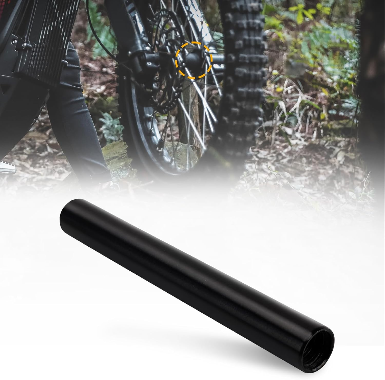 Upgraded Front Fork Axle Nut for Sur Ron Light Bee S/X Talaria Sting L1E/X160/X260, CNC Aluminum Alloy Anti-Rust Durable Front Wheel Axle Cap Screws Cover (Black, Front Fork Axle Nut)