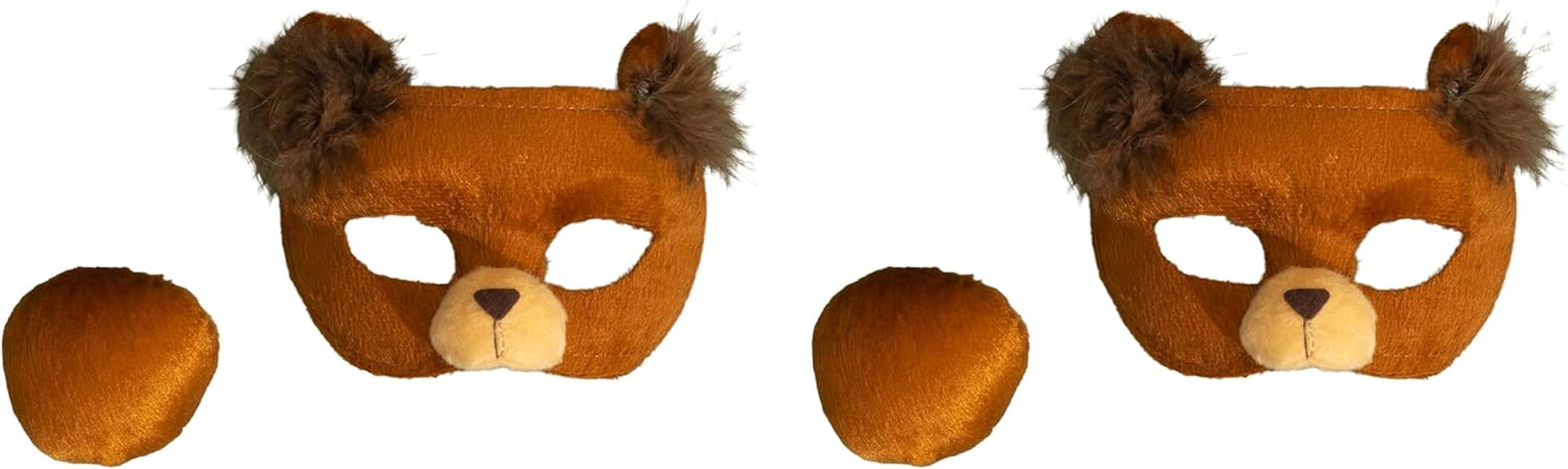 Bear Costume for Kids &ndash; Brown Bear Mask & Tail Set for Dress-Up, Halloween, Book Week, or Pretend Play &ndash; Soft & Reusable Animal Costume Accessory