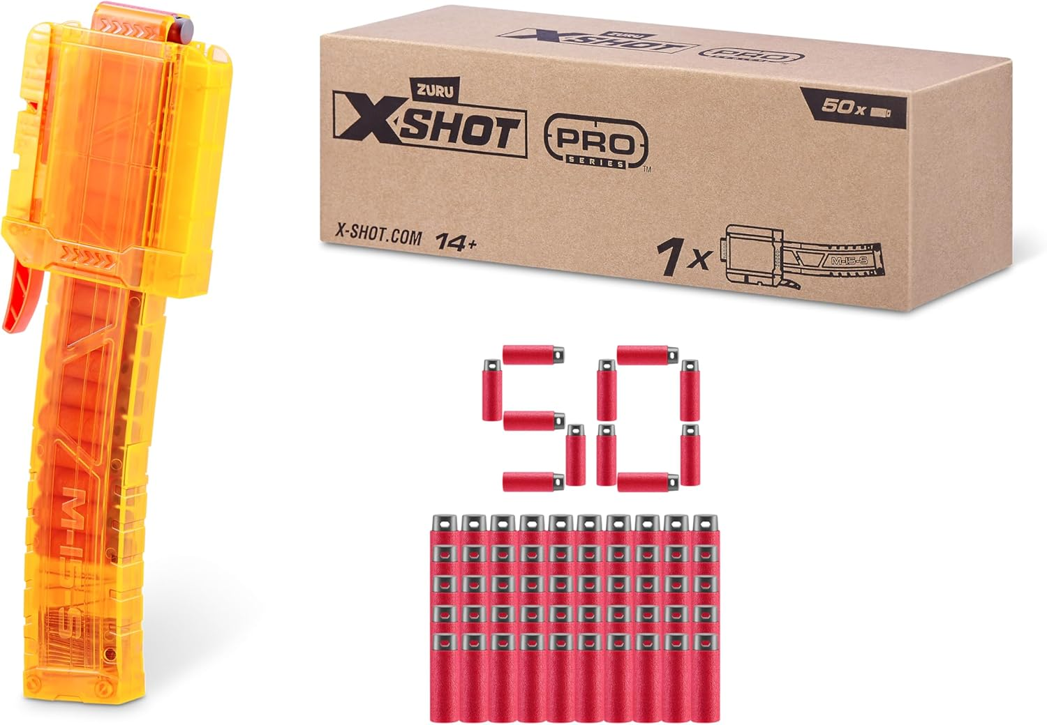 Xshot 36723 X-Shot Skins Clip and 50X Darts, Pro Series image number 4