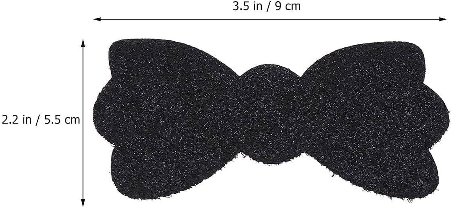 6 Pcs Black Bow Magic Hair Pad Hair Sticker Clips Glitter Sequins Bang Fixed Seamless Magic Paste Fringe Hair Bang Patch Hair Bang Accessories for Hair Styling Accessories image number 3