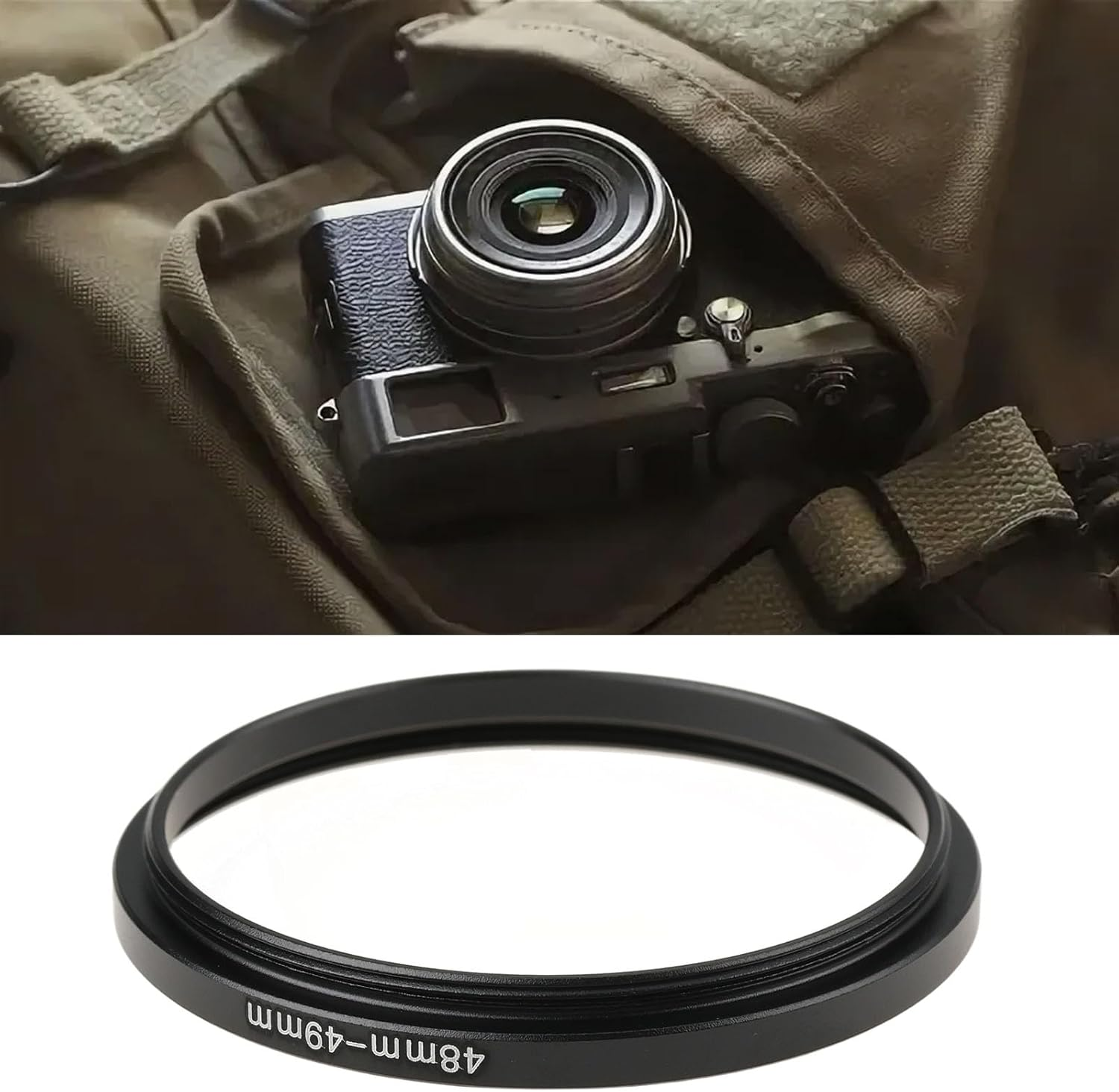Create Idea 2PCS 48-49Mm Camera Lens Filter Step-Up Ring Adapter Allows 49Mm Filters and Hoods on 48Mm Thread image number 1
