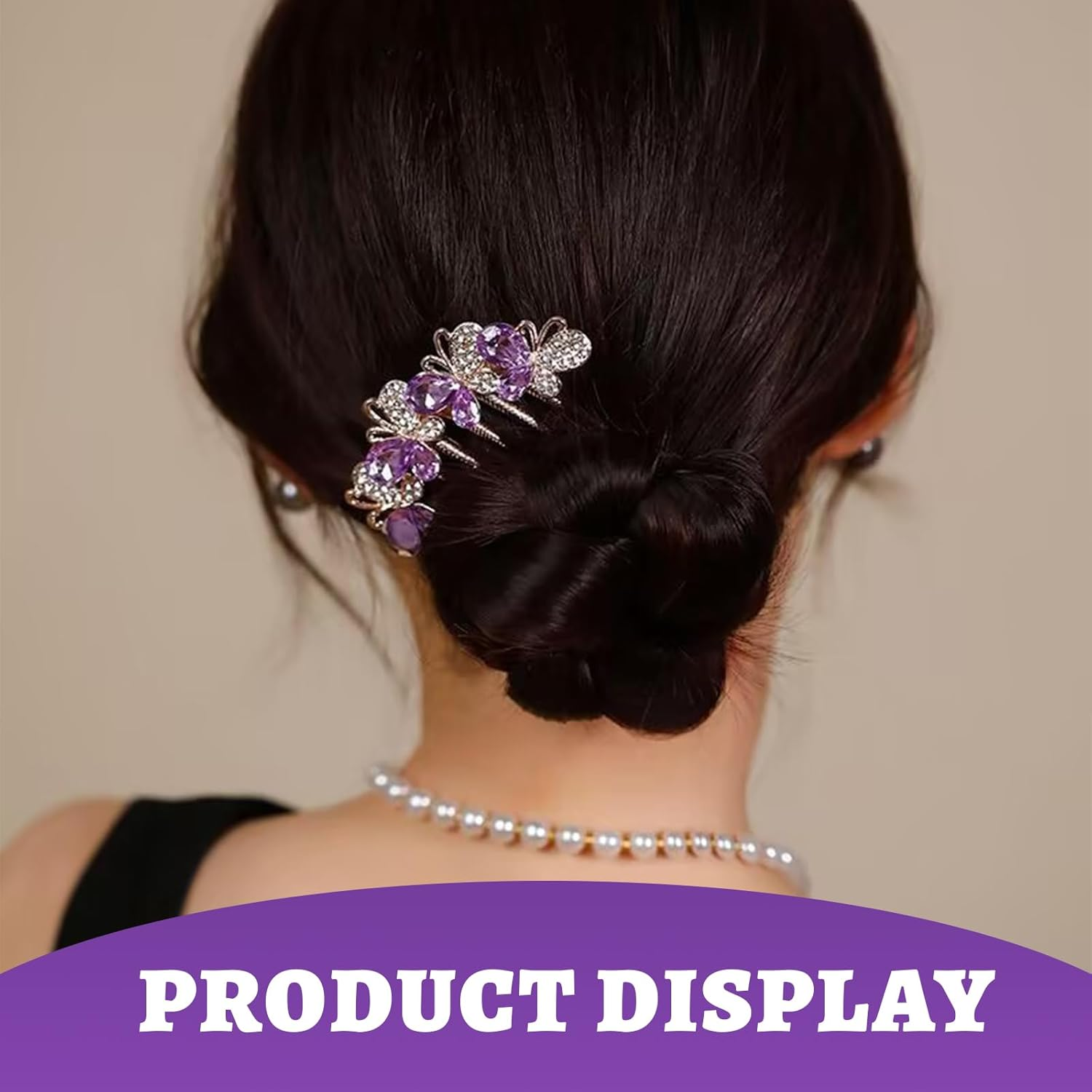 JEYORZY 1 X Hair Combs with Rhinestones, Hair Combs, Hair Comb for Cliping, Butterfly and Flowers, Hair Combs with Rhinestones, Hair Combs for Women Gifts, Bridal Hair Accessories, Hair Side Combs For image number 5