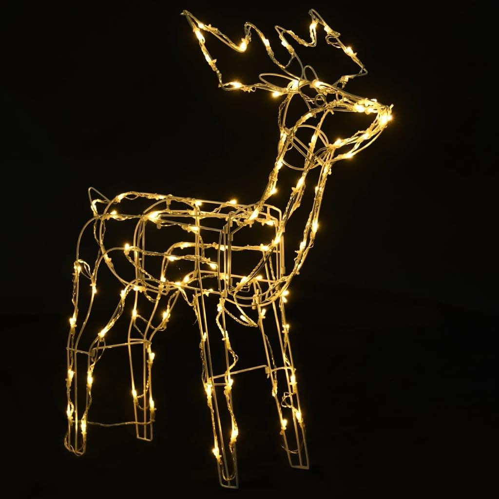 Christmas Reindeer, Xmas Light up Reindeer Outdoor Yard Christmas Decoration 3 Piece Christmas Light Display Reindeers 229 Leds