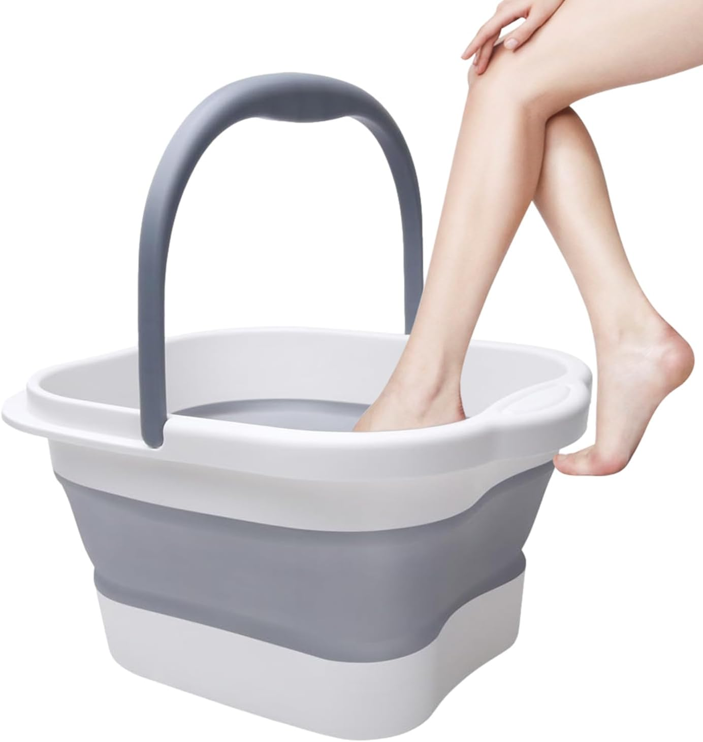 Foot Bath Bucket - Foldable Foot Bath Basin 15L | Foldable Foot Spa Bucket Portable Large Space Foot Soak with Handle, Foot Tub for Outdoor Laundry Travel Hoffti