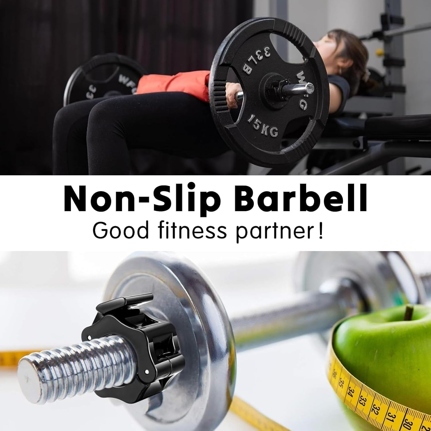 2 Pcs Premium Snap Clamp Set, Quick Release 1 Inch Barbell Clamps for Standard and Olympic Bars, Durable Carbon Barbell Clips for Weightlifting and Fitness Training image number 2