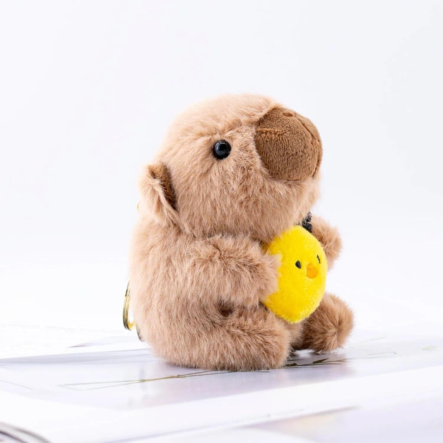 3 PCS Cute Capybara Plush Keychain Set, Animal Pendant Bag Charm for Women Gifts, Compact Size Compatible with Iphone 15 Pro Max - Kivano image number 3