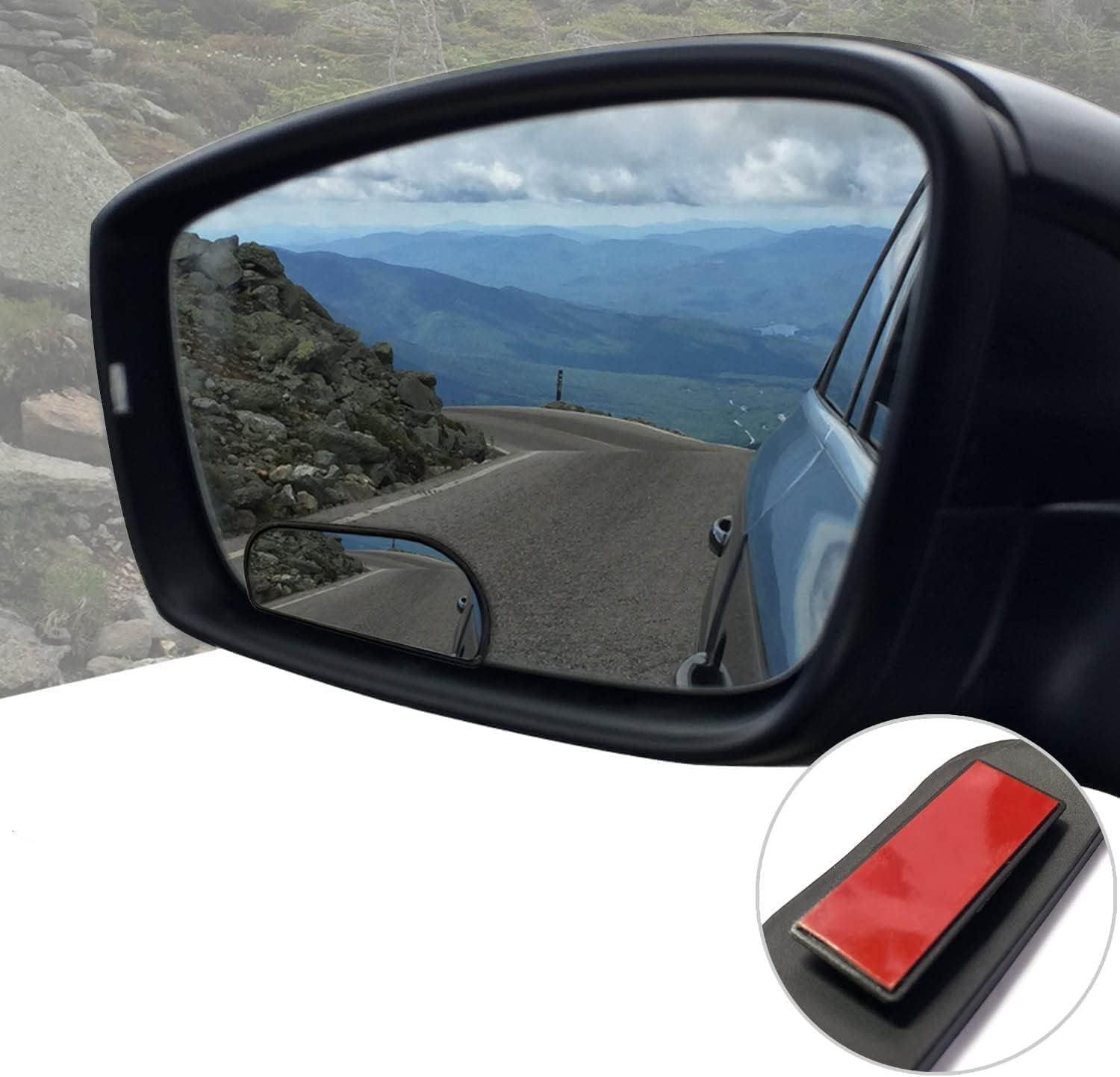 KEWAYO 2Pcs Blind Spot Mirror, HD Glass ABS Housing Convex Wide Angle Rearview Blindspot Car Mirror for Car SUV and Truck