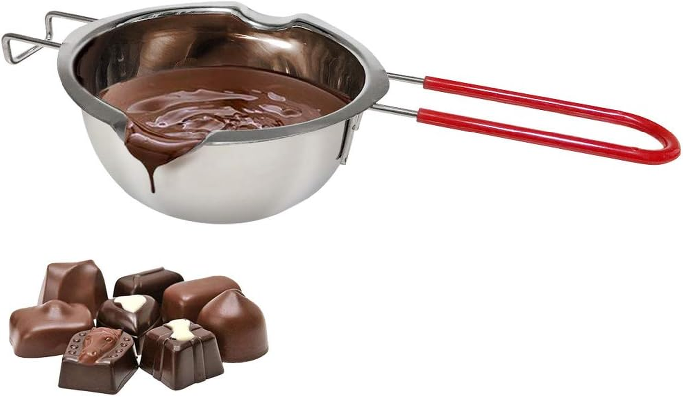 Stainless Steel Double Boiler Pot with Heat-Resistant Handle for Melting Chocolate,Cheese Caramel Soap, Candy and Candle Making (18/8 Steel, 2 Cup Capacity, 480ML) image number 5