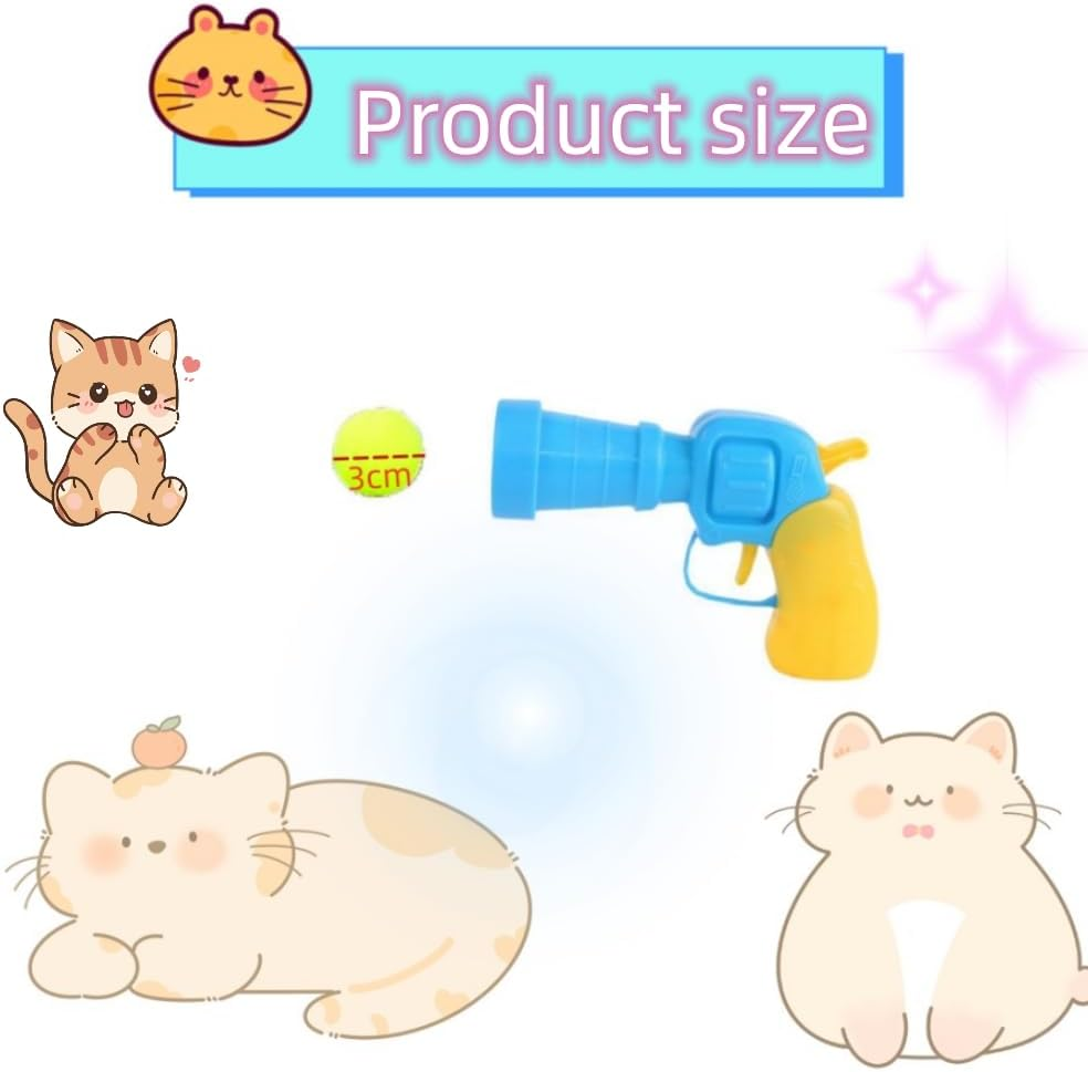 DACUAN Cat Toy Ball Set, Silent Plush Elastic Cat Ball Toy,Interactive Cat Toys for Indoor Cats Kitten Toys. image number 2