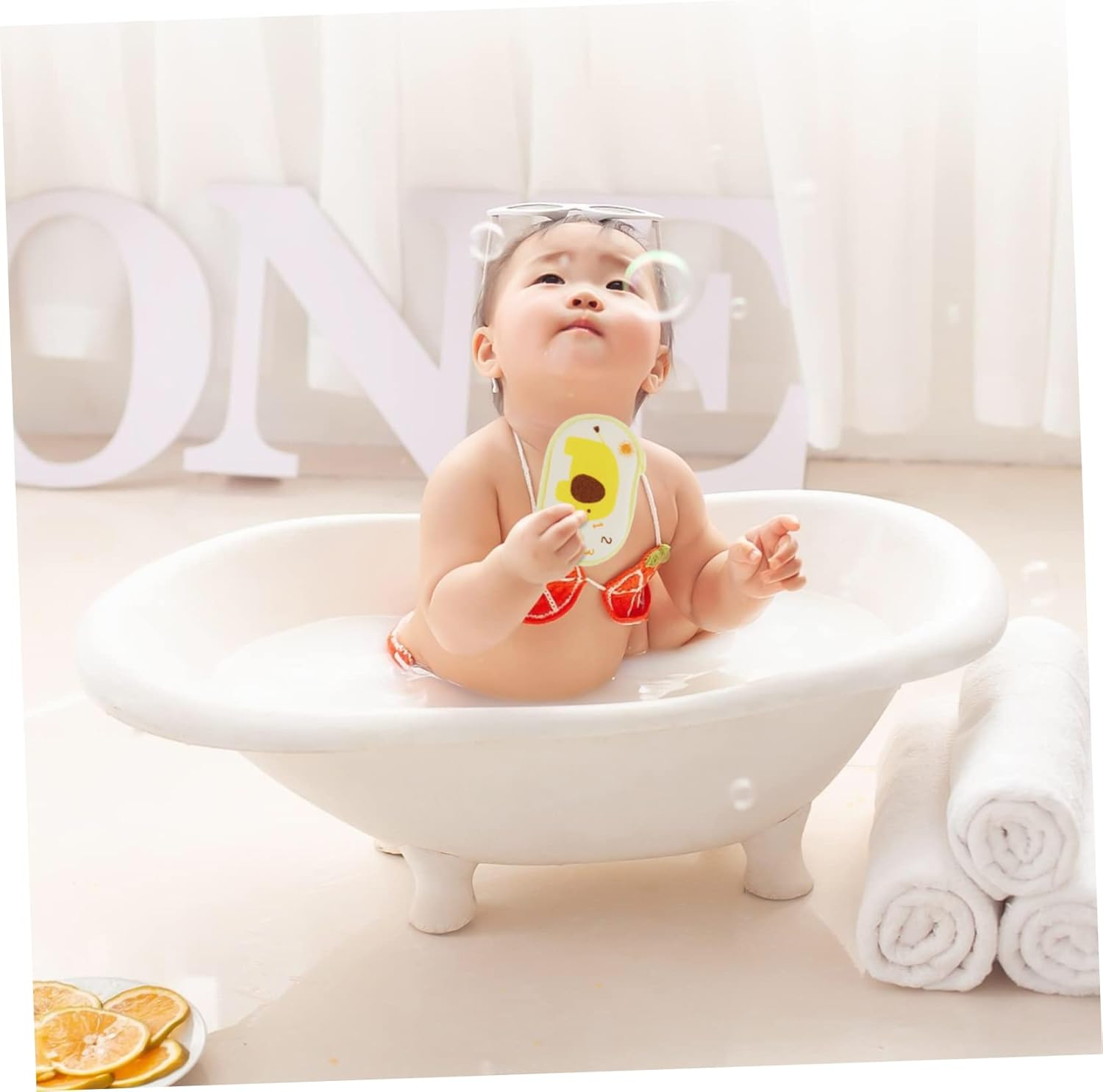 HOMOCONO Soft Baby Bath Sponge 2Pcs Bathing Towel for Newborns Exfoliating Scrubber Skin Friendly Bathing Supplies