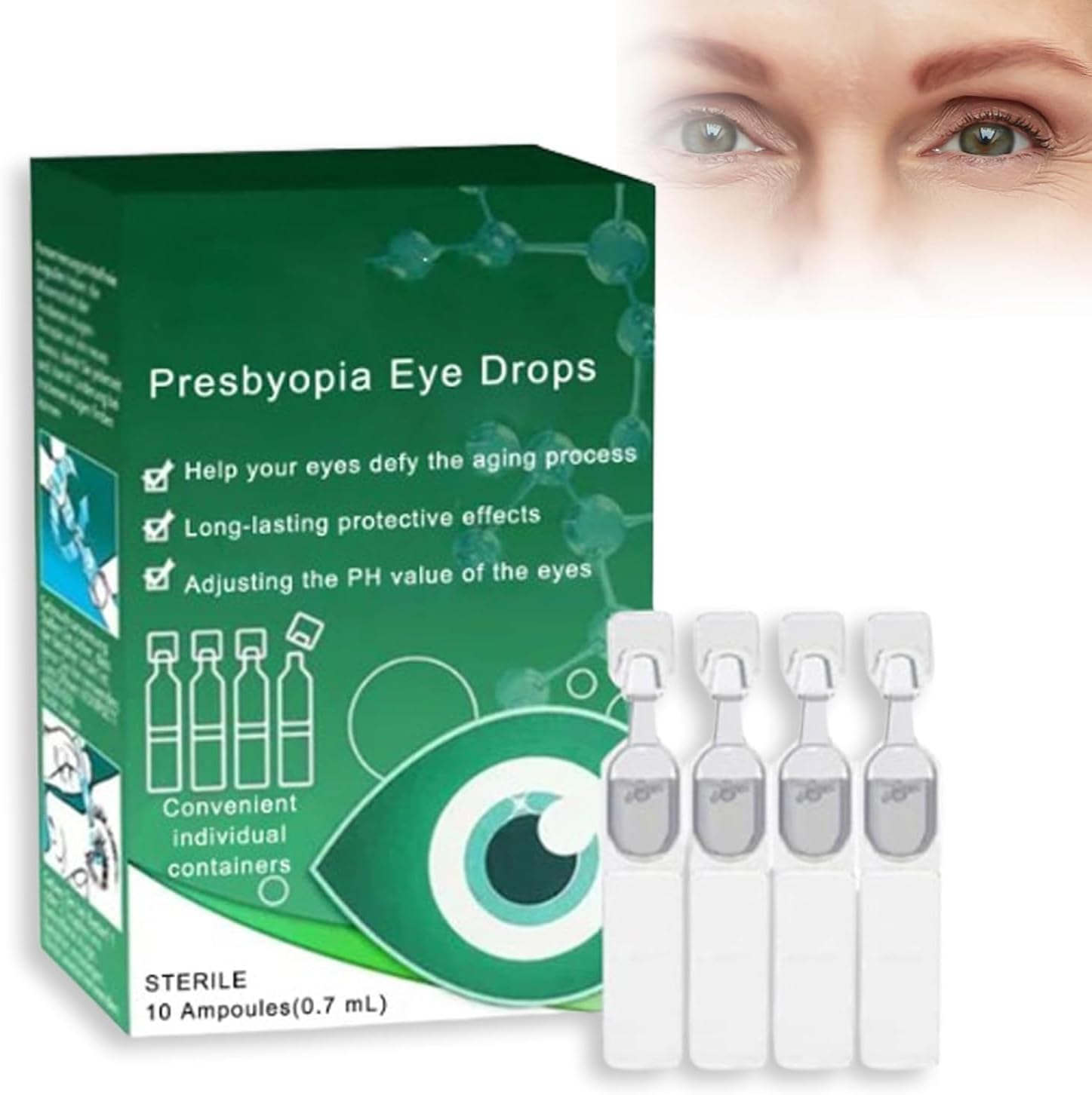 Presbyopia Eye Drops,Relieve Eye Fatigue,For Eye Care,Eye Care Suitable for All Seniors