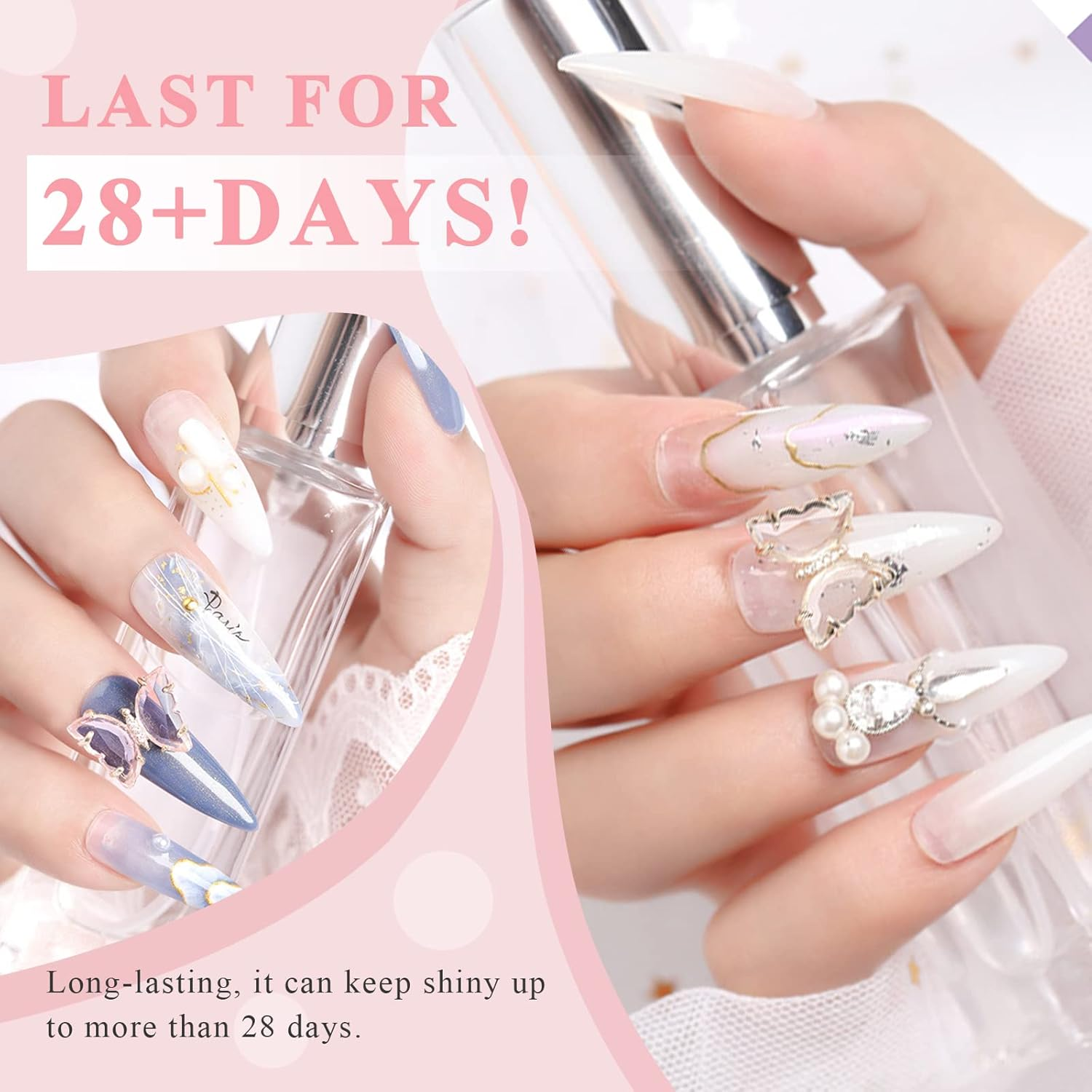 Saviland 100G Poly Gel -Large Capacity Clear Poly Nail Extension Gel Basic Hard G El for N Ail Enhancement Repair Nail Art French Manicure Starter G El Nail Kit for Na Il Salon Use DIY at Home, Clear image number 6