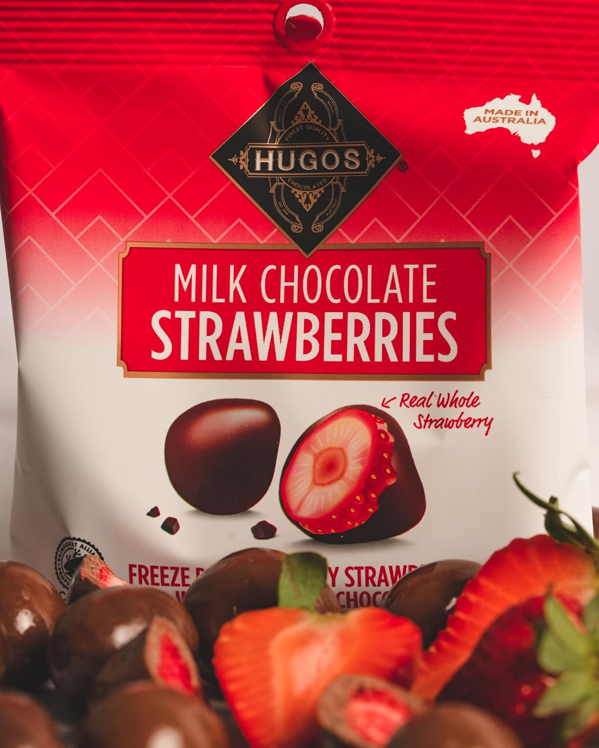 Hugos Milk Chocolate Strawberries 100 G image number 5