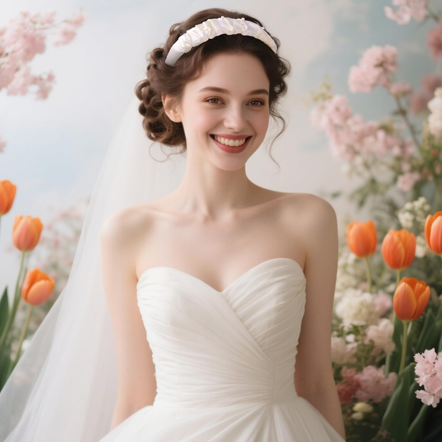 EXIPSAT Set of 2 Women'S Headbands, Elegant Pearl Headband, Perfect for Wedding & Everyday Life, Women Headband Hair Accessories