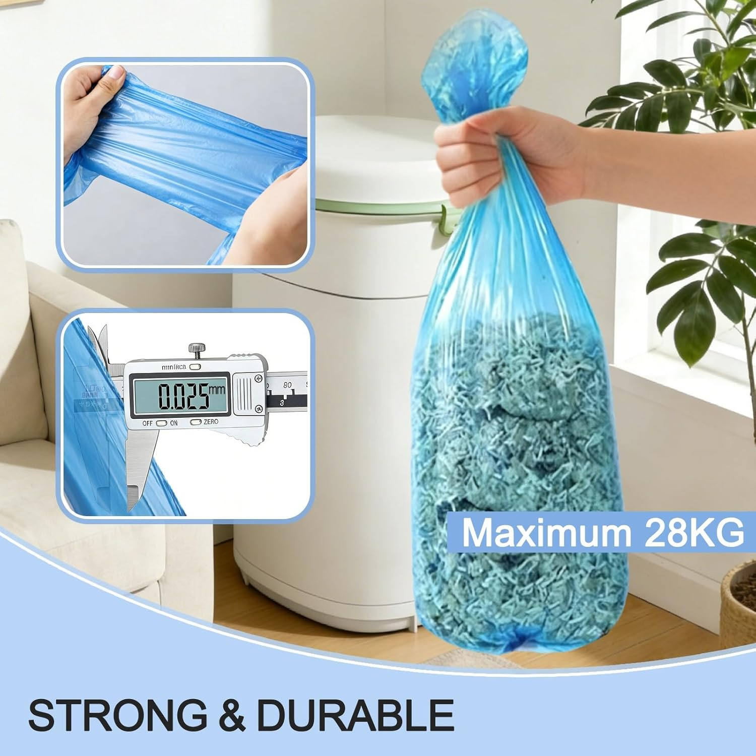 Pack of 12 Refill Cassettes for Cat Litter Disposal Bucket, Made of 7-Layer EVOH Material, Antibacterial and Deodorising Refill Cassette, Suitable for Cat Litter Toilets and Changing Containers image number 1