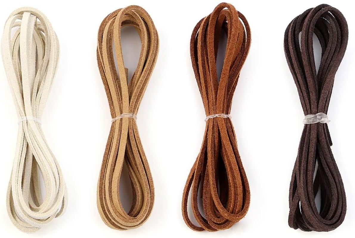 Leather String Suede Cord Leather Cords Rope String for Jewelry Making Necklace Bracelet Art Crafts Beading (4 Colors,3Mm X 2.2 Yard) image number 6