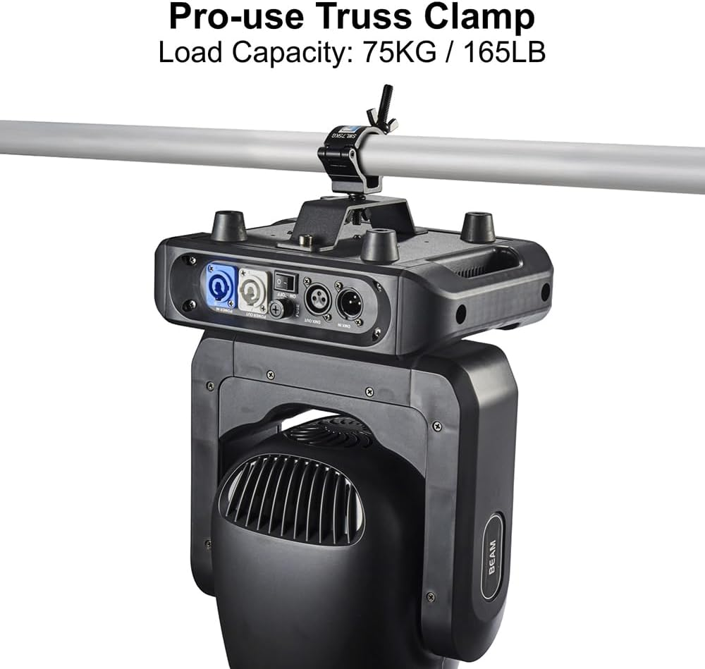 Truss Clamp Stage Light Clamp, 10PCS Gzhuonan Professional 35-40 Mm Aluminium Black Small Size Light Clamps with TUV Certified, Heavy Duty 165LB Lighting Clamps, Fit for 1.4-1.6 Inch OD Tube/Pipe image number 3