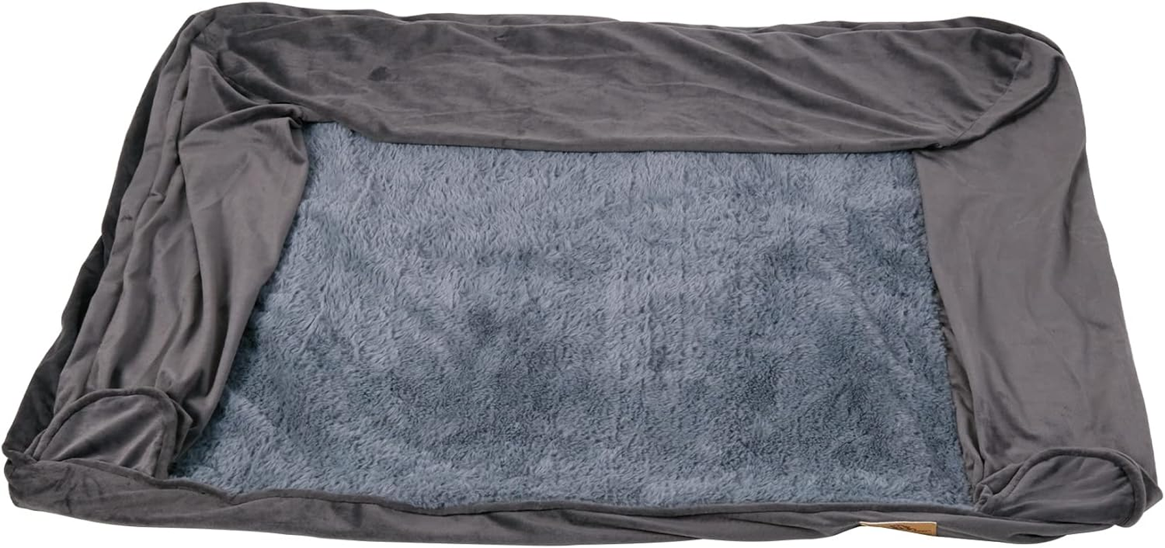 Grey Replacement Cover for Bolaster Dog Bed Sofa Xl(120X90Cm),(Only Cover)