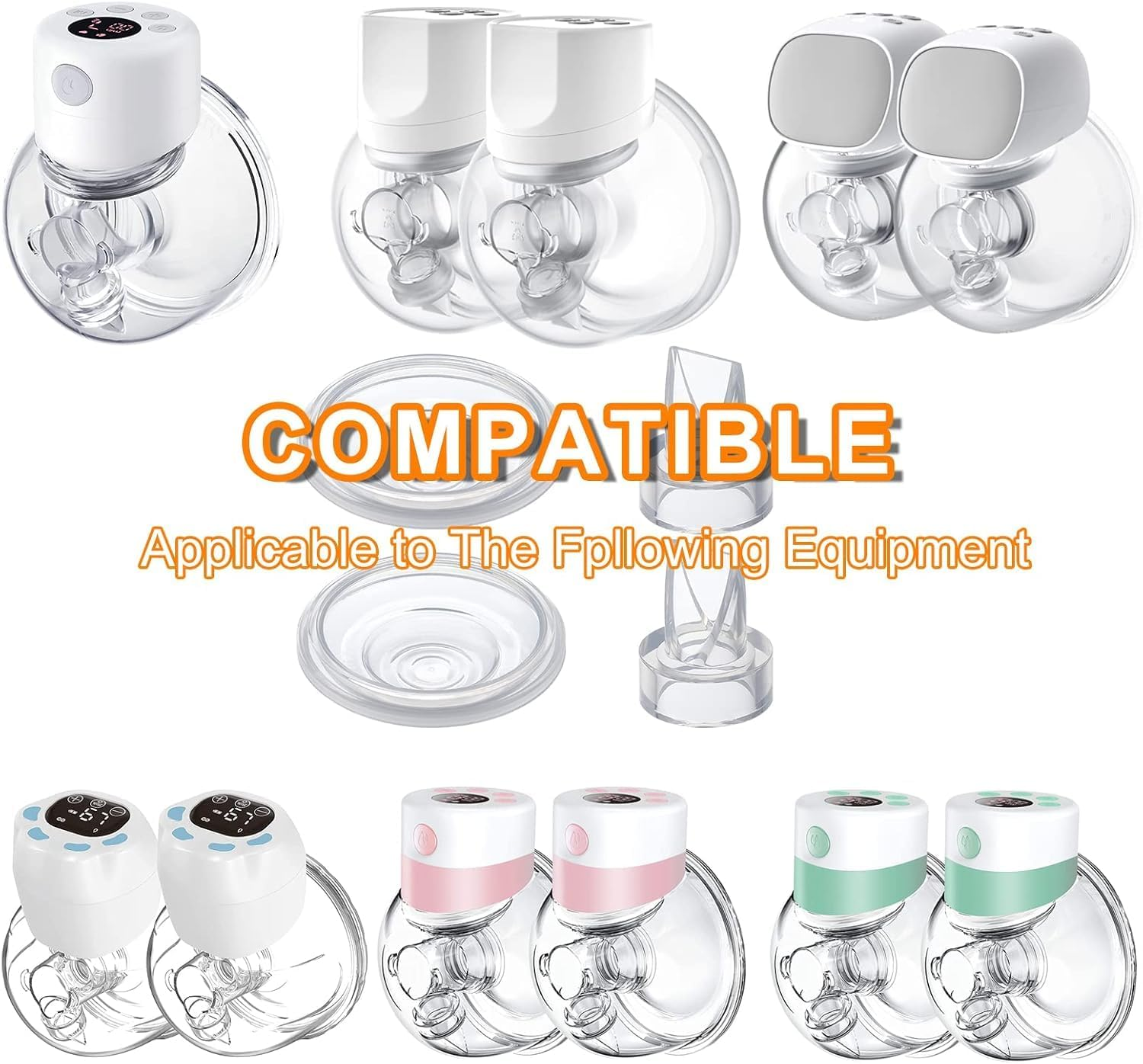 Duckbill Valve and Silicone Diaphragm,Compatible with Momcozys9/S12/S9Pro/S12Pro/Tsrete，Pump Parts/Accessories (10 Piece Set) image number 5