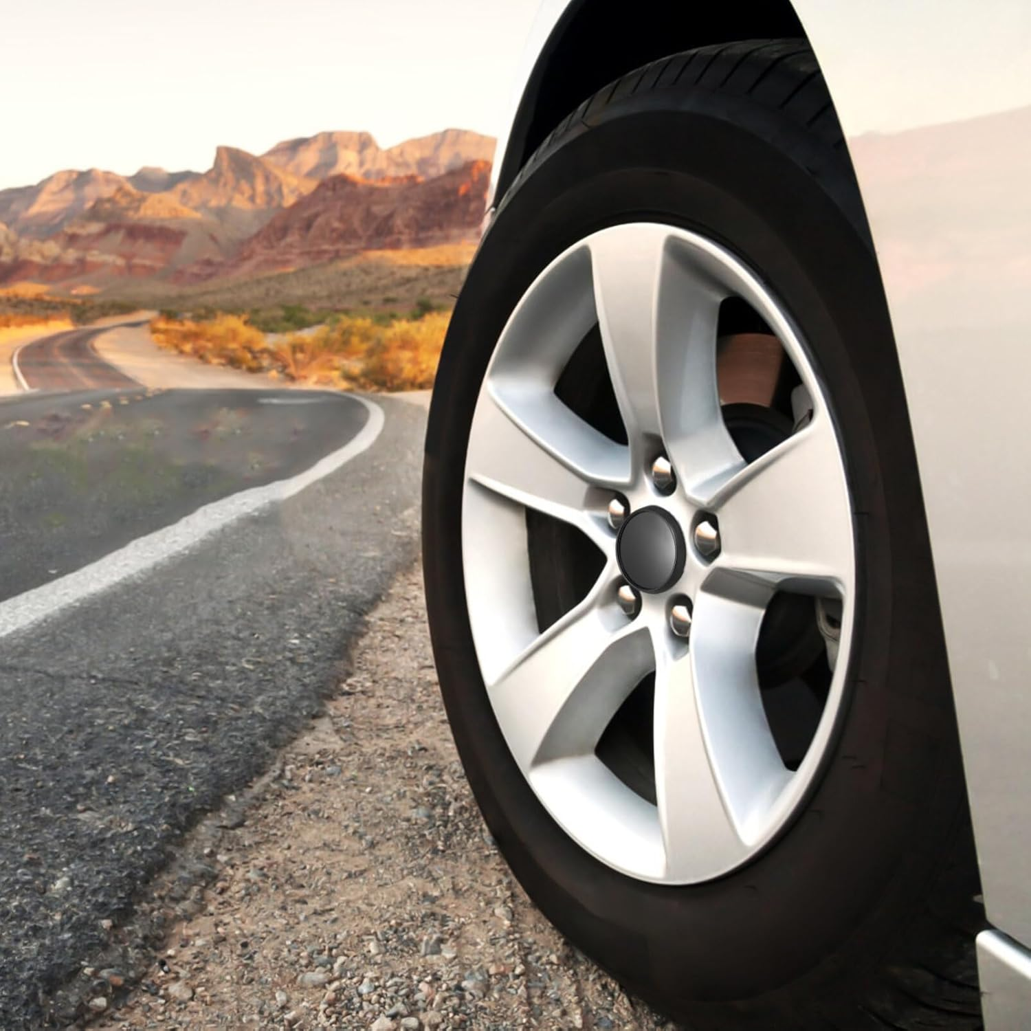 MUCKLILY 4Pcs Wheel Hub Caps for Rims Automotive Wheel Center Caps Compatible Car Models for Modification and Repair Easy to Install image number 3