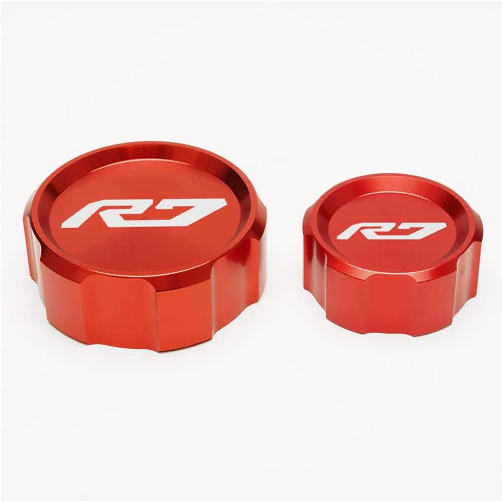 MOWOK for YAMAHA YZF R7 YZF-R7 YZFR7 2021 2022 2023 2024 2025 Motorcycle Accessories Front Rear Brake Fluid Oil Cylinder Reservoir Cover (Red) image number 2