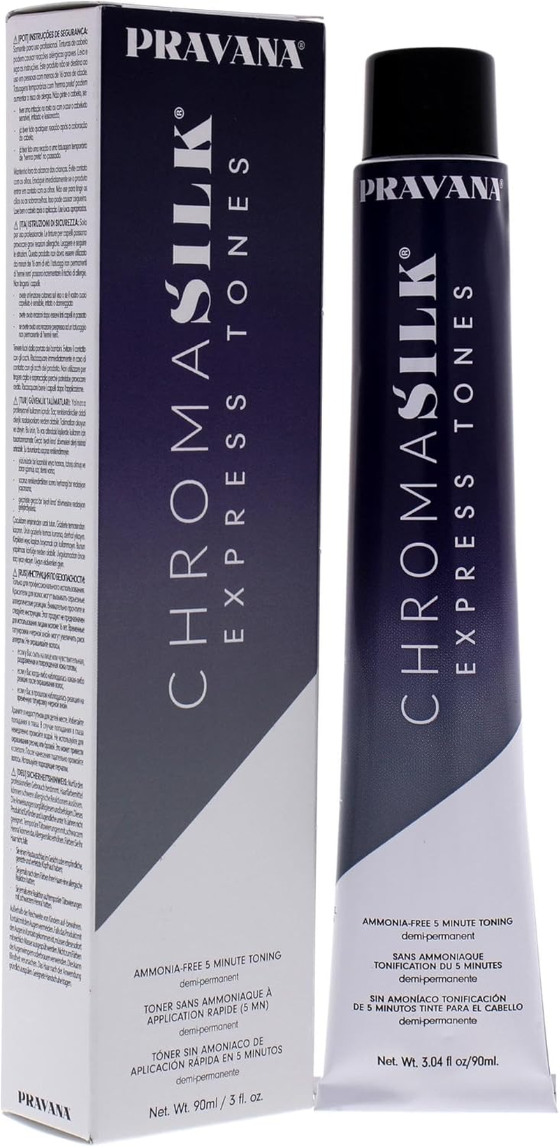 Pravana Chromasilk Express Toner Hair Color 90 Ml, Smokey Silver - Gold image number 5