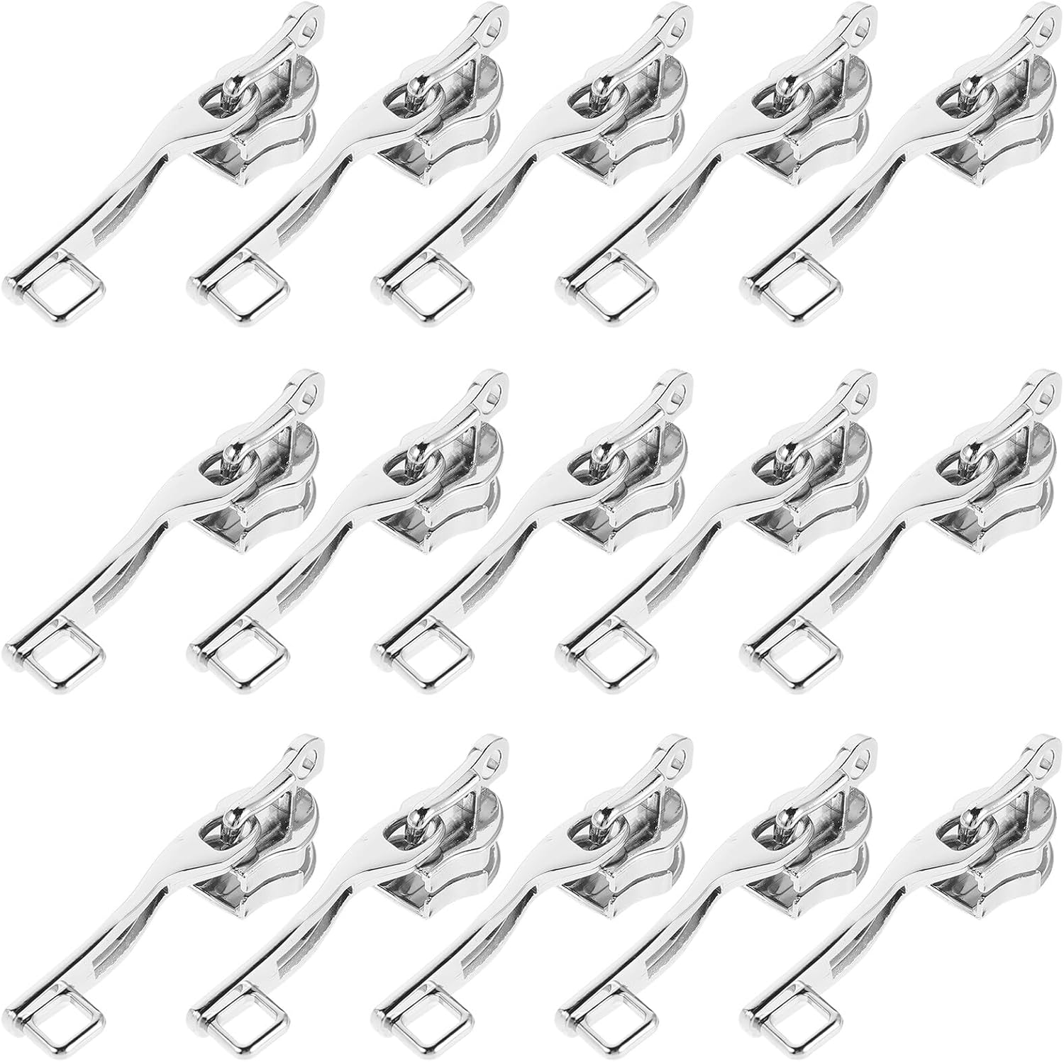 GLSTOY 10 Pairs Detachable Double Layer Metal Zipper Pulls for Suitcase Combination Locks Anti-Theft Smooth Glide Replacement Sliders for Luggage Lock Corrosion-Resistant Travel