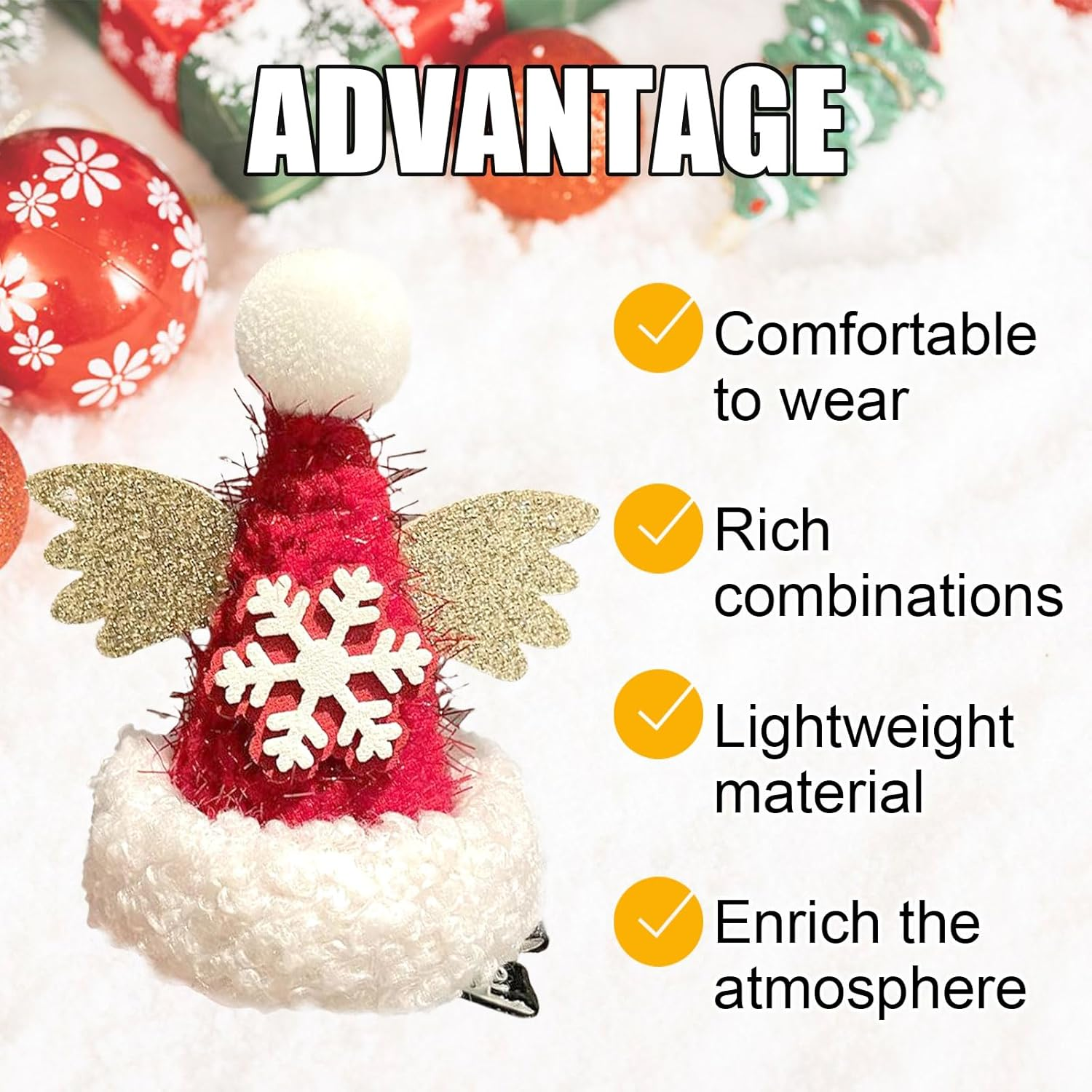 Christmas Girls Hair Accessories Set of 5 image number 5