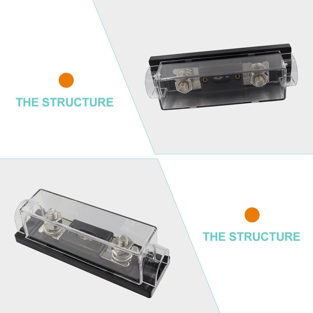CLISPEED 4Pcs Fuse Holder Power Distribution Block 150A Amp Breaker Electrical Appliance Automotive Fuse Block Saxophone Key Felts Fused Distribution Block Erhu Accessories Terminal Car Abs image number 3