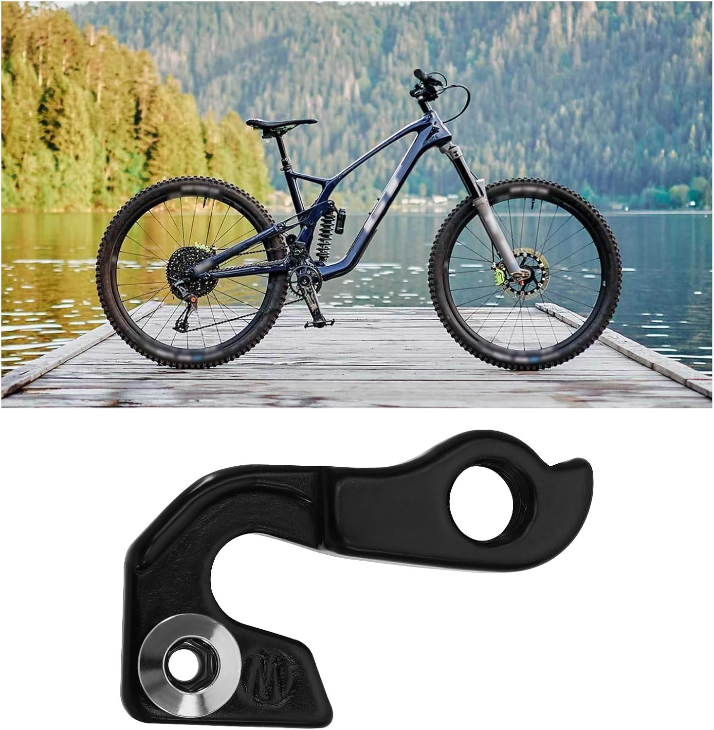 Create Idea Bike Tail Hook Bike Rear Derailleur Hanger Bicycle Derailleur Tail Hook Aluminum Alloy Rear Derailleur Hanger Compatible with GT Bikes image number 2